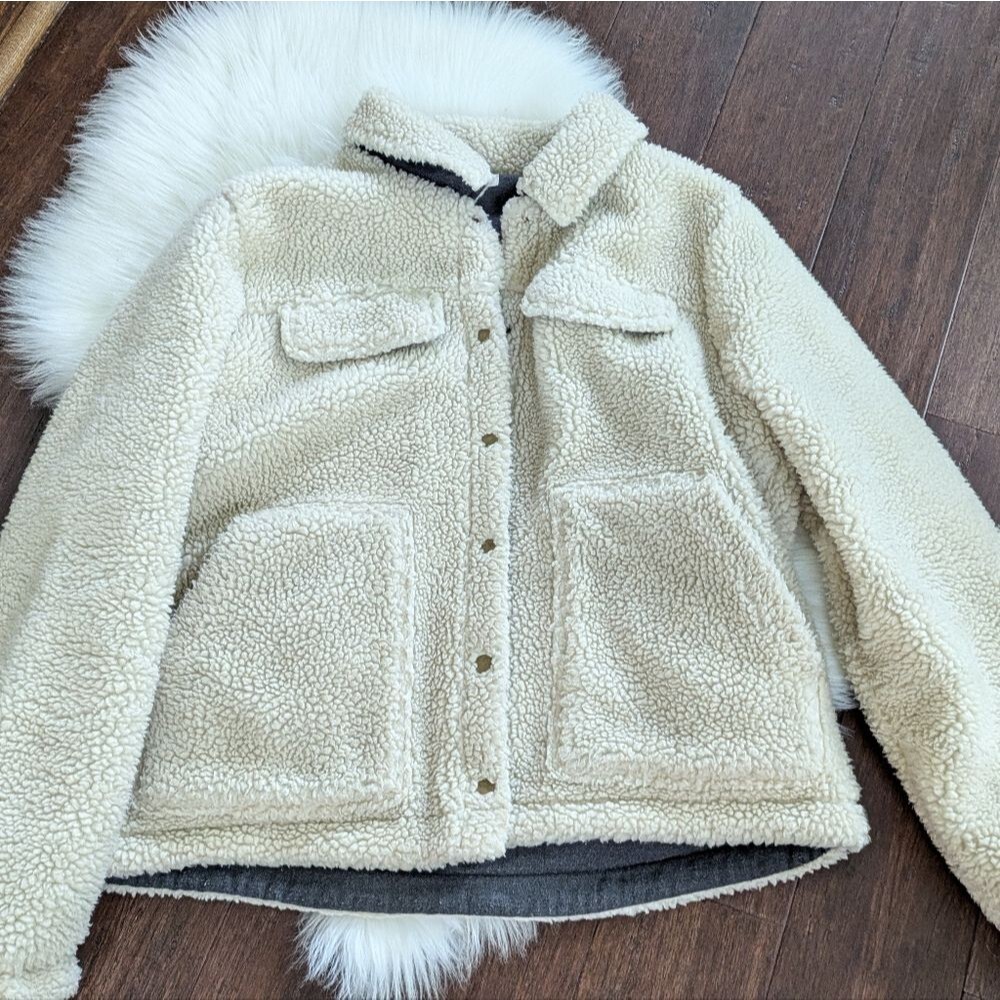 Cozy Cream Sherpa Jacket Sizd Xl Toad And Co